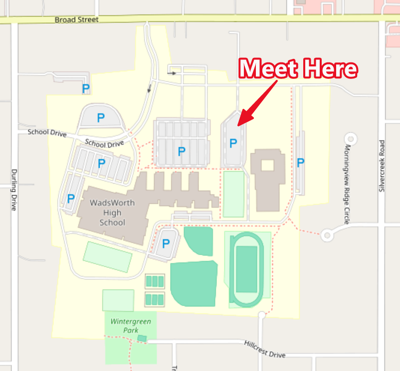 Map fo the parking lots